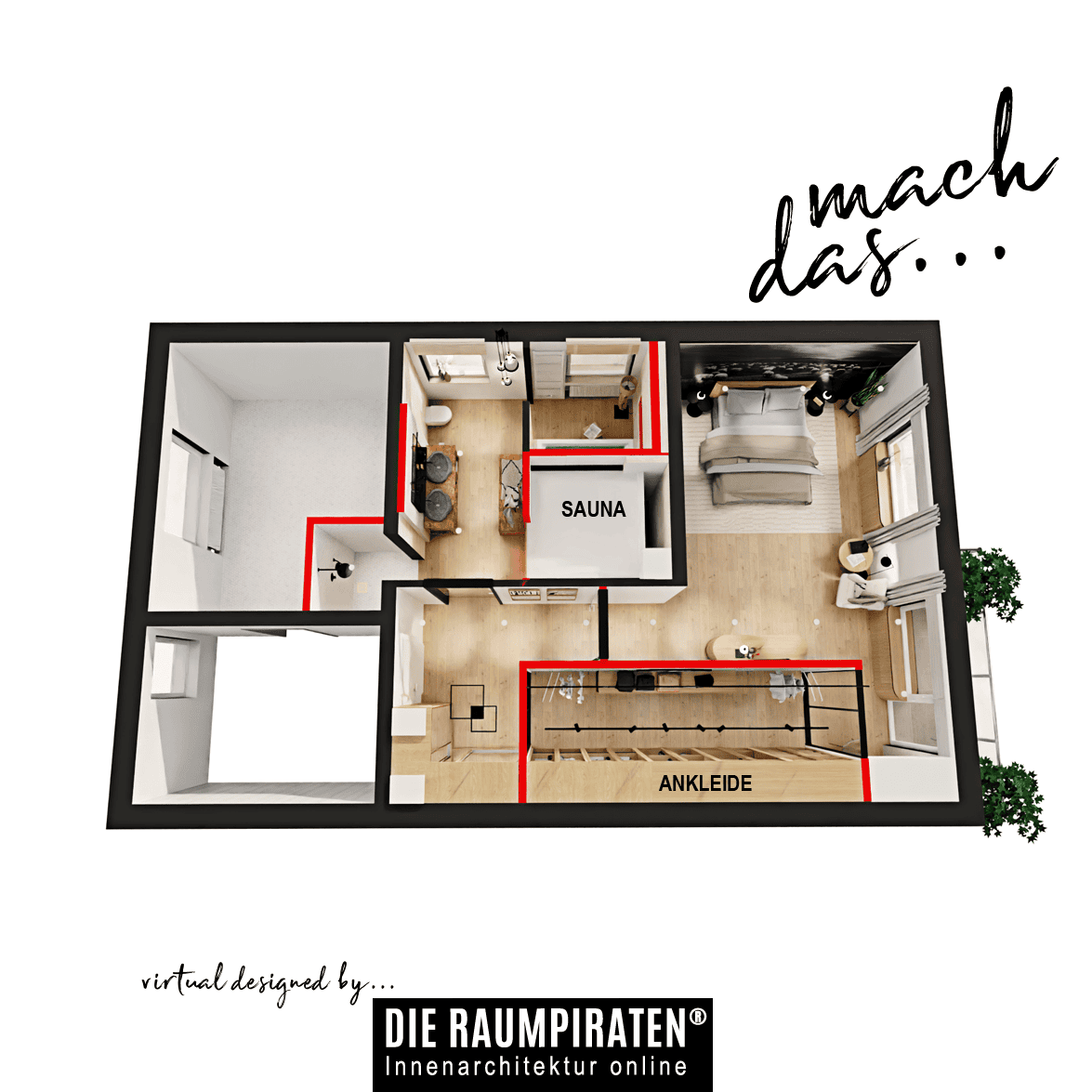 Grundriss Nachher – optimierte Wege & Zonen