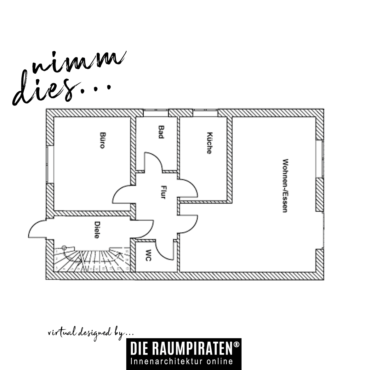Grundriss Vorher – Wohnung Berlin
