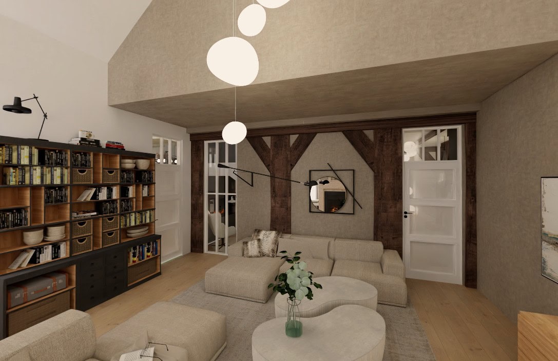 Innenarchitektur München – Altbau Haidhausen (3D Visualisierung)