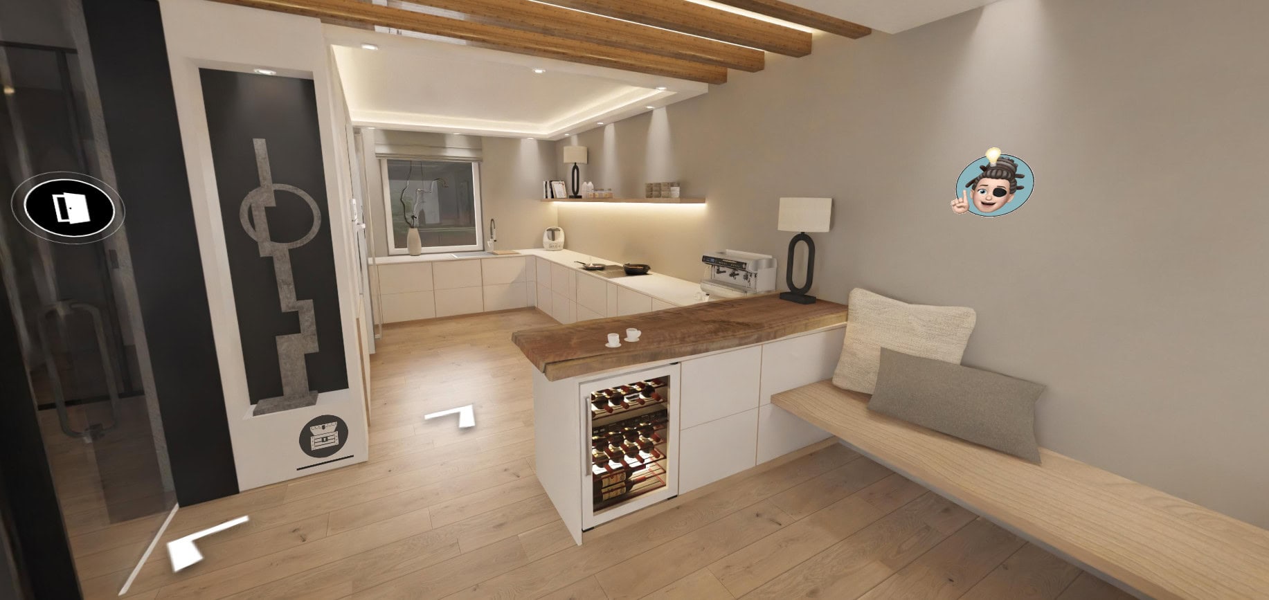 Screenshot eines 360-Grad-Rundgangs – 360°-Wohnungstour von DIE RAUMPIRATEN