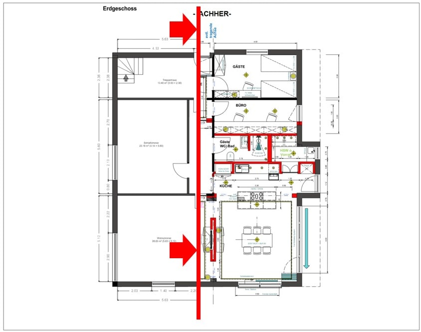 2D-Grundriss-Optimierung – Small Bottle (Vorher/Nachher-Planung von DIE RAUMPIRATEN)