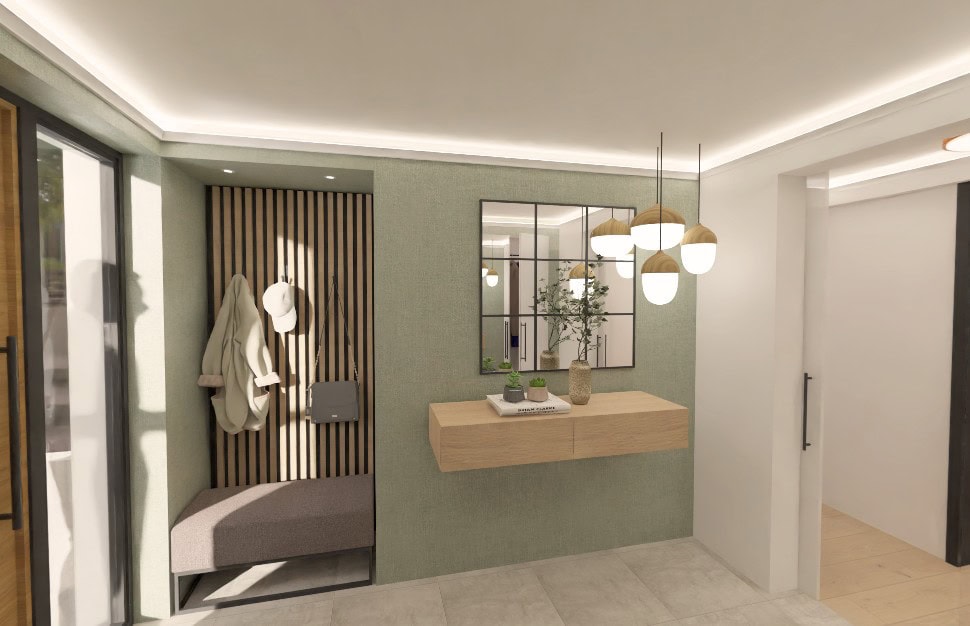 Innenarchitektur Frankfurt – Wohnbereich Nordend (3D-Visualisierung)