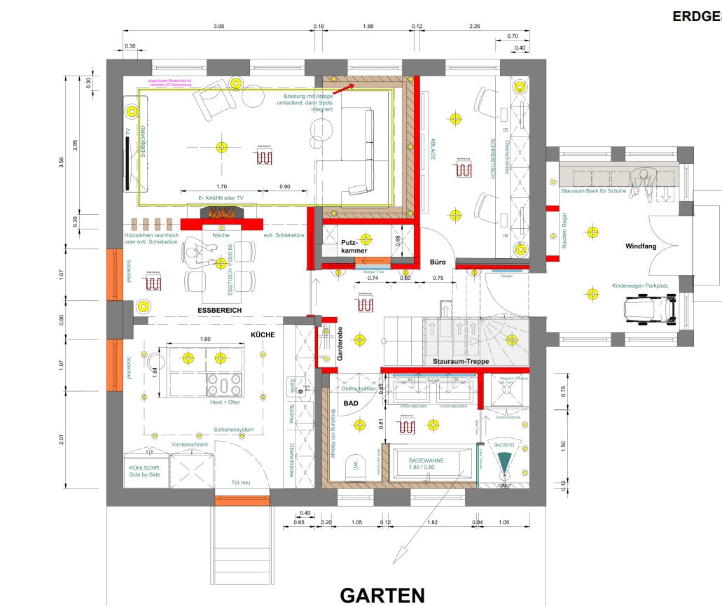 Grundriss Nachher – Wohnung Sachsenhausen optimiert