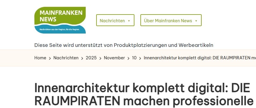 Mainfranken News – Innenarchitektur komplett digital